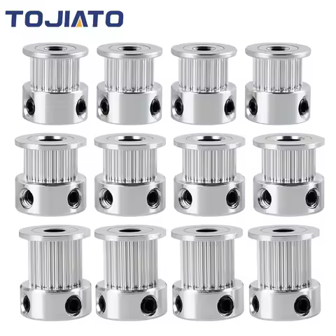 10pcs GT2 Timing Pulley 16 20 Tooth 2GT Pulley Bore 5 6.35 8mm Belt Width 6/10mm Synchronous Wheels 