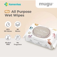 MOOIMOM X MUGU Baby Wet Wipes EDI Water 80 Sheets - Non-Alcoholic Wet Wipes