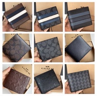 Coach 男裝銀包 Coach man men walllet IF @leather stripe wallet bag Gift box Card holder 禮品裝禮盒裝男士銀包錢包 短夾