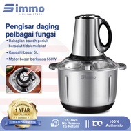 SIMMO 500W 2L/3L/5L Meat Grinder 4 304 Stainless