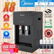 Midea Alkaline Water Dispenser Penapis air panas sejuk Hot &amp; Cold Model: X5 / X8 -  With 4 made in Korea Water Filter