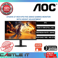 AOC 27G4HX 27 Inch IPS FHD 200Hz Gaming Monitor Height Adjustable Stand