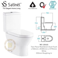 Satinel WC 2046S Two Piece Washdown Dual Flush toilet bowl