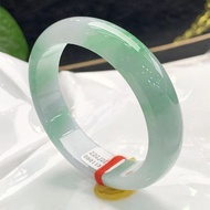 huangfuqiang Jade Bracelet Myanmar Bracelet Ice Type Light Green Floating Flower Jade Bracelet Children's Genuine Jade Bracelet BandFashion Bangle Bracelets