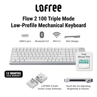 Lofree OE926 Flow 2 100-Key Triple Mode Low-Profile Mechanical Keyboard - Silver