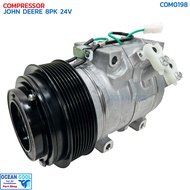 คอมเพรซเซอร์ จอห์น เดียร์ 8 ร่อง 24 โวลต์ COM0198 COMPRESSOR JONH DEERE 8PK 24V พร้อมมู่เล่คลัชต์ คอ