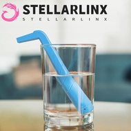STELLARLINX 5 Pieces Hiccup Straw, Reusable PP Belch Stopper Straw, Useful Effective Universal L-Sha