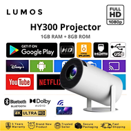 HY300 Projector Full HD 1080P Smart Compatible with 4K 8000 Lumens Android 11 Video Home Cinema
