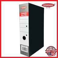 [super stationery] Yosogo Foldable A4 Paper Box File With Clip Binder F4 Folder Portable Paper File 