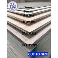 (CUSTOMIZE ORDER) CUT TO SIZE PLYWOOD PAPAN KAYU LAPIS 3mm 5mm 9mm 12mm 15mm 18mm(BLOCK BOARD) *PLYWOOD SEMUA SIZE *