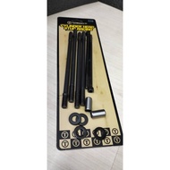 TOBAKI RS150 RSX150 M8 x165MM/ M6 x130MM BOLT STUD HEAD BLOCK SCREW SET (6x SCREW /4x WASHER / 2x BL