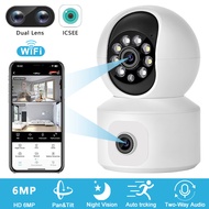 CCTV WiFi Indoor 6MP Dual Lens 360° PTZ IP Camera  Kamera CCTV HP Jarak Jauh
