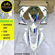 (STICKER TANAM/AIRBRUSH) RAPIDO COVER SET RS150R V1 WINNER 150 (33) IVORY WHITE