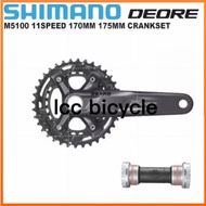 SHIMANO DEORE M5100 Crankset FC M5100 1x10/11 Speed 2X11 Speed 30/32T 36-26T 170/175mm Crankset MTB 