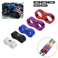 AN4 6 8 10 12AN Universal Hose Tube Separator Divider Clamp Car Motor Fuel Oil Gas Line Mounting Cli