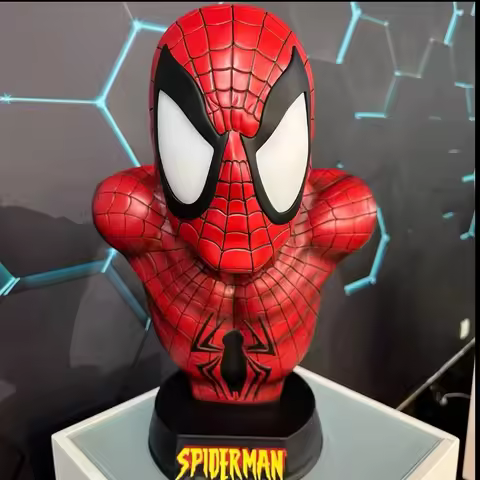 Marvel Iron Man, Spider Man, Ant Man, Thanos, Anti Hulk Handmade Model Sculpture Resin Desktop Ornam