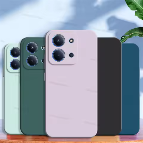 For Xiaomi Poco C85 Case Xiaomi Poco C85 Cover Funda Luxury TPU Shockproof Liquid Silicone Phone Bac