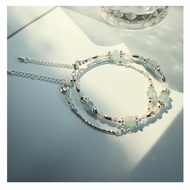 生日石系列 | 三月  | 海藍寶  | 兩件組合式手鍊 |