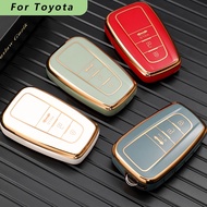 For Toyota Prius Camry Corolla C-HR CHR RAV4 RAV 4 Prado Car 2/3 Button Key Case Cover Bag Shell Fob Holder Accessories