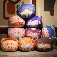 Genshin Impact Merch Cute Plush Ball Pillow Pendant Xiao Hutao Venti Zhongli Childe Plushie Stuffed 