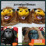 Tiger Feather Monkey Mask Sale Tiger Animal Character Fur Mask/ Monkey Kids Toys Party Mask/ Costume