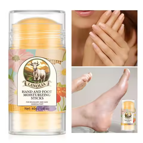 LANOLIN Hand & Foot Moisturizing Stick 40g - For Rough Dry Skin, with Coconut Oil & Shea Butter, Fas