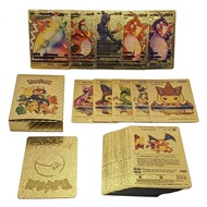 mainan kartu poil emas trading card kartu pokemon emas isi 10 lembr