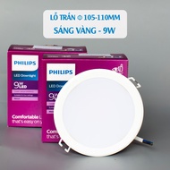 Philips Meson 59464 9W LED Ceiling Light - Cutting Hole 105-110mm - Yellow Light (Genuine)