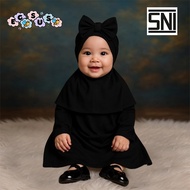 (EGSUS) Gamis Hijab Turban Bayi Pakaian Setelan Baju Anak perempuan Bayi & Balita (0-2 Tahun) Millo