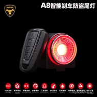 Remote Control Alarm ANTUSI Anti-Theft A8Golden Cicada Bicycle Horn Light Warning Brake Smart Tail L