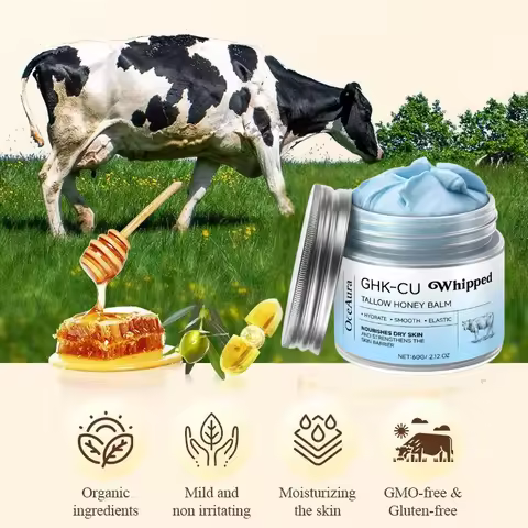 Copper Peptides GHK-Cu Beef Tallow Skin Blue Balm Manuka Honey Face Body Moisturizing Brightening fo