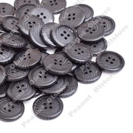 (Price per piece) 2cm wave black shirt buttons