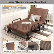 Tempat Tidur Lipat Portable Ranjang Lipat Multifungsi Folding bed Dengan Sandaran Tangan Roda Dan