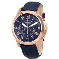 [Authentic] Original Men Grant Sport Navy Blue Chronograph Leather Watch FS4835 Jam Tangan Lelaki