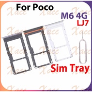 For Poco M6 4G LJ7 SIM Card Tray Slot Holder Phone Replacement Installation
