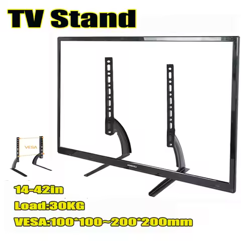 BEISHI Table Top TV Stand Pedestal for 14-42 Inch LCD /LED/OLED/Plasma Adjustabe Universal TVs Scree
