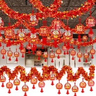 2025 蛇年CNY Decoration Chinese New Year Party Supplies Decoration Flag Cartoon Spring Festival Banner