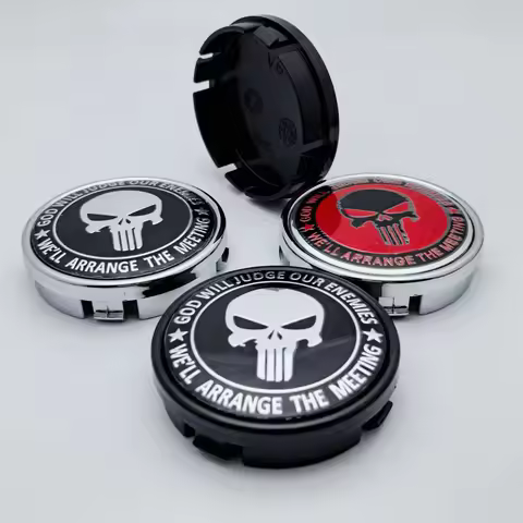 4pcs Skull Logo Emblem Car Wheel Center Caps 64MM 61MM Wheels Hub Cap Car Accessories for Volvo Rim 