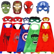 shop Kid Avengers Spiderman/Hulk/Iron Man/Captain America Cloak/Mask Cosplay Costume Boy Girl Hallow