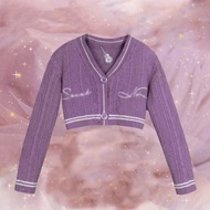 Taylor Swift Purple Short 1989 Embroidered Star Cardigan Sweater 18