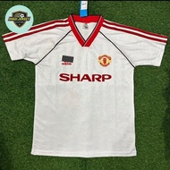 JERSEY BOLA RETRO MANCHESTER UNITED MU EMYU AWAY SHARP GRADE AAA 1988 1989