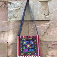 UPSTOTO Message Bag, Hmong Tribal Ethnic Tassels Women Shoulder Bag, Vintage Fashion Embroidery Tape