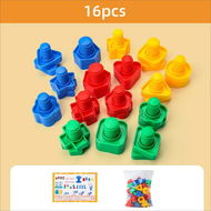 16Set Mainan Mur Baut Anak Game Montessori Mainan Montessori Anak Edukasi Montessori