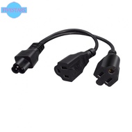 C6 to Dual For NEMA 5-15R Power Splitter Adapter Cable with IEC 320 C6 Connector