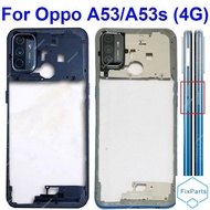 For OPPO A53S A53 4G Middle Frame Housing Cover Back Cover Battery Door Housing Bezel Parts with/wit