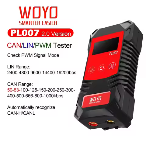 XBD WOYO PL007 CAN LIN PWM Tester, Auto-recognize CAN-H & CAN-L, Read Baud Rate, For Automotive Diag