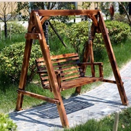 Outdoor Swing Chair Wooden Rocking Buaian Kayu Home Solid Wood Garden Courtyard Leisure Hanging Keru