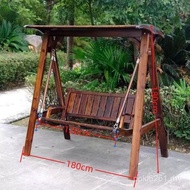 Outdoor Outdoor Swing Swing All Solid Wood Outdoor Hanging Blue Household Rocking Chair Swing Chair 