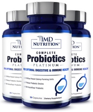 1MD Complete Probiotics Platinum | Supports Digestive Health | with Nourishing Prebiotics, 51 Billio