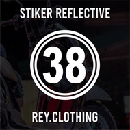 CUTTING STICKER NUMBER 38 WHITE - CLOTHINGREY